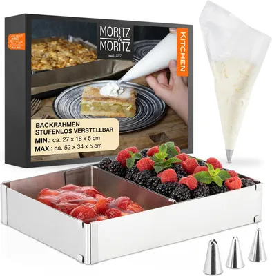 Produktbild von Moritz & Moritz - Rechteckiger Tortenrahmen mit Verstellmöglichkeit 51x33x5cm (max.).