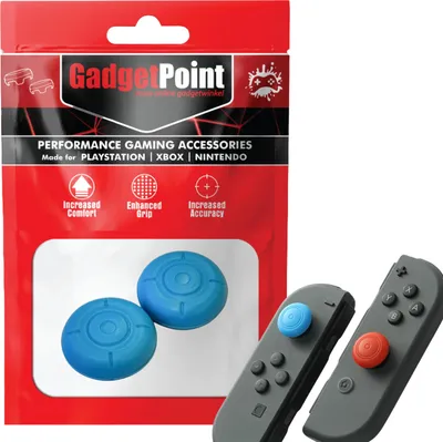 Produktbild von Thumbgrips - Thumb Grips voor Nintendo Switch Joy-Con Controllers - Gaming Thumbgrips - Performance Anti-Slip Thumbsticks - Bescherming Accessoires - Thumbgrip- Blauw -