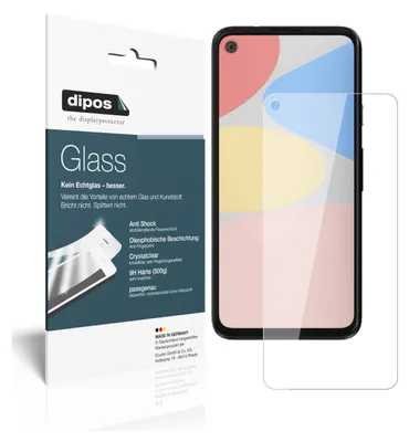 Zdjęcie produktu dla 1x folia ochronna dla Google Pixel 4a 5G - folia antywstrząsowa 9H z tworzywa sztucznego Dipos Glass