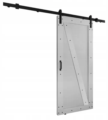 Produktbild von KierMoebel Schiebetür Komplettset LOFT ADIO 4 Weiß 76x205x3,2 cm, Wohnzimmer Schiebetür