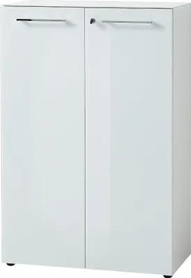 Obrázek produktu pro Skříň na dokumenty, model Mnichov, rozměry 80 x 37 x 120 cm, 2 dveře, bílá barva