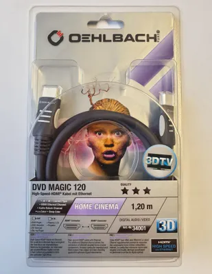 Produktbild von Oehlbach High Speed HDMI Kabel mit Ethernet 3 D 1,2 Meter DVD Magic 120
