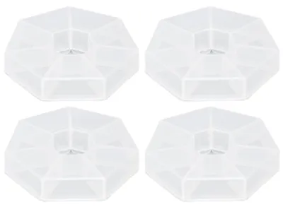 Runde Aufbewahrungsbox mit 7 Fächern, durchsichtig, Kunststoff