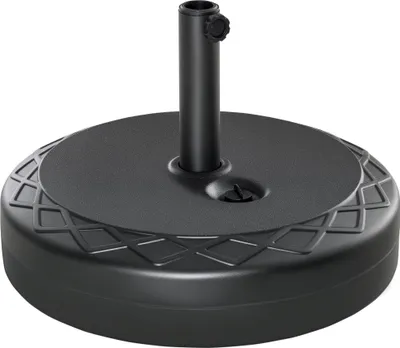 Image de Outsunny Pied de parasol rond, socle parasol extšŠrieur š€ remplir avec 30 kg d'eau / 40 kg de sable, pour m?t de ? 38 et 48 mm, base de parasol pour jardin patio terrasse, ? 55 x 38 cm, noir