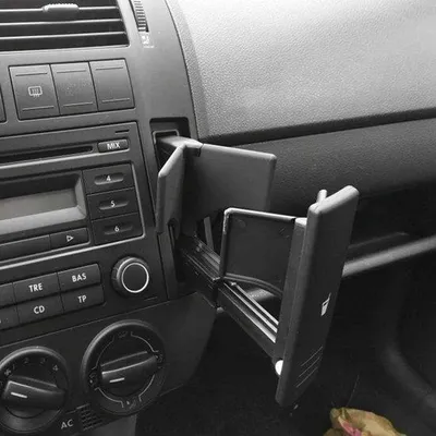 Produktbild von Unyqoos® Auto-Becherhalter rechts vorn für Lüftungsöffnung – Ersatz Flaschen‑ & Dosenhalter, kompatibel mit VW Polo 9N (2002–2010), Kunststoff, Ref. 6Q0 858 602E