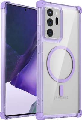 Obrázek produktu pro Magnetické pouzdro pro Samsung Galaxy Note 20 Ultra 5G Kompatibilní s Magsafe Nárazuvzdorné pouzdro pro vojenskou ochranu Transparentní pouzdro na mobilní telefon Purple
