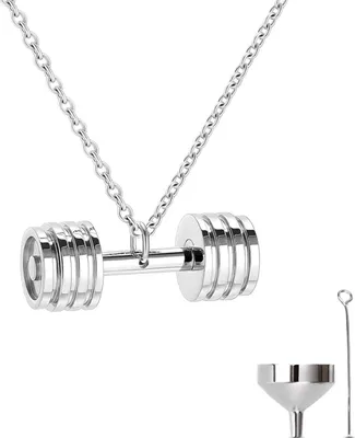 Image de Luxe Ashanger avec chaîne de 55 cm pour les cendres, les cheveux ou le parfum - Bijoux commémoratifs avec aide au remplissage des cendres et sac de rangement