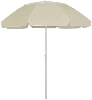 Imagen del producto de Sombrilla de playa, sombrilla, parasol, sombrilla para jardín, sombrilla para terraza, color arena, 300 cm