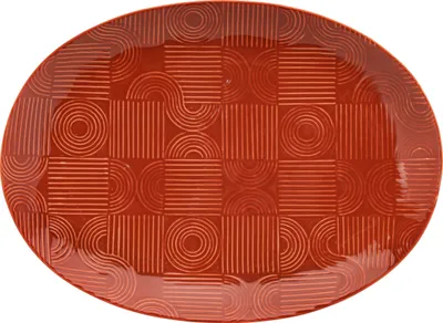 Produktbild von ARC Platte oval, 41 x 30 cm, Terracotta, Keramik, in Geschenkbox
