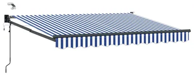 Immagine prodotto di Tettuccio Elettrico Retrattile Blu e Bianco 2,5 x 2 m
