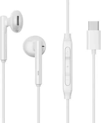 Zdjęcie produktu dla Słuchawki douszne półdouszne USB-C - białe