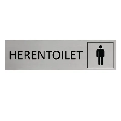 Produktbild von CombiCraft Aluminium Türschild mit Herentoilet 165x45mm