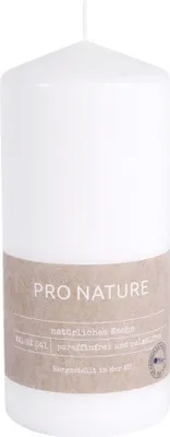 Obrázek produktu pro Svíčka Pro Nature Stearin Pillar Candle - 150x68mm bílá