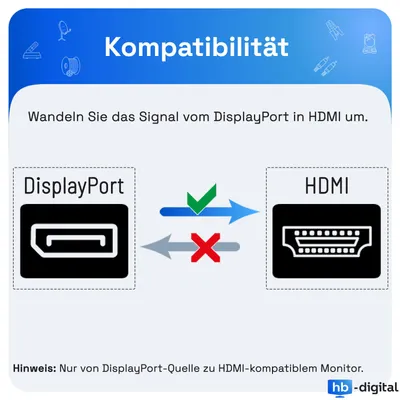 Immagine prodotto di shiverpeaks BS14-05008 shiverpeaks BASIC-S Adattatore, DisplayPort - HDMI