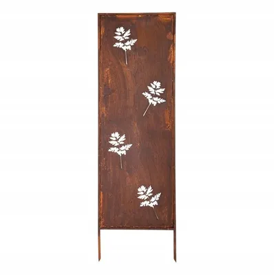 Produktbild von Sichtschutz Metal 4x - 160 x 50 cm - Edelrost - Rostoptik Sichtschutz für Garten - Sichtschutzelement - Sichtschutzwand - Gartendekoration Zaun Rost