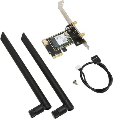 Immagine prodotto di Adattatore di rete WiFi 6E - Scheda wireless - Connessione internet veloce - Velocità di 5374 Mbps - PCIe - Colore: verde