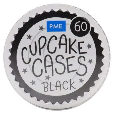 Zdjęcie produktu dla PME Cake - Papilotki do babeczek czarne 60 sztuk