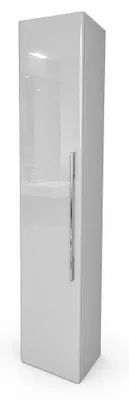Productafbeelding van Hoge kast MOBI - GrijsAfmetingen: 36x180x29 cmUniversele montageBadkamermeubilair - Badkamerschappen