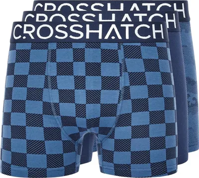 Obrázek produktu pro Crosshatch - Pánské boxerky "Bresler" (balení 3 ks) BG1910 (L) (námořnická modrá)