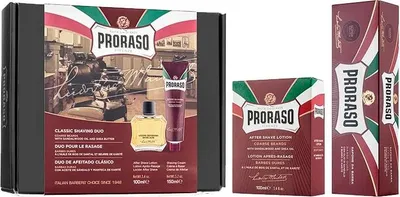 Obrázok produktu pre Darčekova sada krém na holenie a voda po holení pre tvrdé chĺpky Proraso Red - santalové drevo