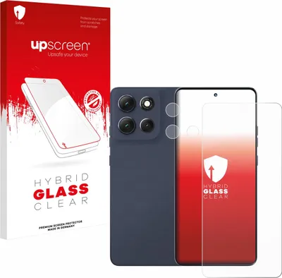 Produktbild von upscreen Schutzglas für Motorola Moto G86 Power (Display+Kamera) Schutzfolie Panzer Folie Glas Display Schutz klar