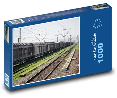 Zdjęcie produktu dla Puzzle 1000 Pociąg towarowy na torach - martinpuzzle