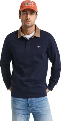 Produktbild von Gant Pullover dunkelblau einfarbig normale Passform Baumwolle
