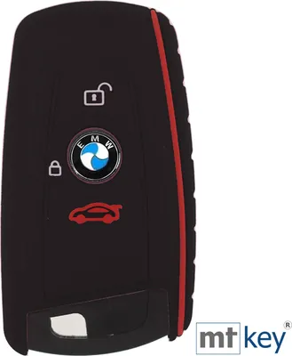 Produktbild von Auto Schlüssel Silikon Schutz Hülle Schwarz kompatibel mit BMW F20 F21 F22 F23 F30 F31 F34 F32 F26 F25 F33 3 Tasten KEYLESS SMARTKEY