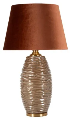 Produktbild von Mauro Ferretti Prague Tischleuchte Braun Gold Ø45,5x79cm