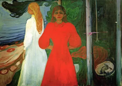 Produktbild von Kunstkarte Edvard Munch "Rot und Weiß"