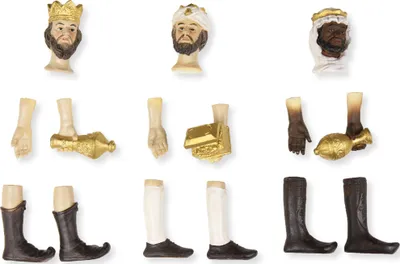 Produktbild von Krippenfigur Set 15-teilig, Heilige 3 Könige für 15 cm Figuren, Polyresin