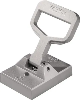 Produktbild von Plattenhandhebemagnet L140xB140xH28mm mit Handgriff und Abdruckbolzen Gesamthhe 180 mm 1 kN