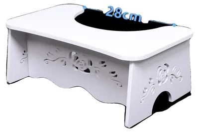 Produktbild von Toilettenhocker, Ergonomisches Design, Robuste Konstruktion, WEISS
