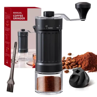 Hand-Kaffeemühle, zylindrisch, verstellbar, für Espresso, French Press