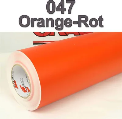 Produktbild von (6,95€/m²) Oracal® Möbelfolie 047 Orangerot Matt 31,5 cm Breite Laufmeterware selbstklebende Folie Plotterfolie Klebe Folie Oracal 631 matte Küchenfolie