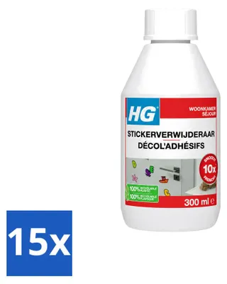Produktbild von 15 x HG Stickerentferner - zum Entfernen von Aufklebern und Kleberesten - 300 ml - Vorteilspackung - 15 Stücke