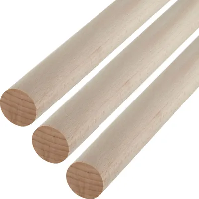 Produktbild von SOTECH Rundstab Buche Ø 30 mm, Länge 800 mm – Holzstab für Schrank, Kleiderstange (3 Stück)