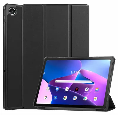 Image de Pour Lenovo M10 Plus 2022 3e génération : étui Wake UP Smart Cover noir