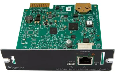 Produktbild von APC AP9640 Smart-UPS Netzwerkmanagementkarte (Gen3), Netzwerk-Management-Karte, SmartSlot, 12,1 mm, 11,4 mm, 38 mm, 80 g