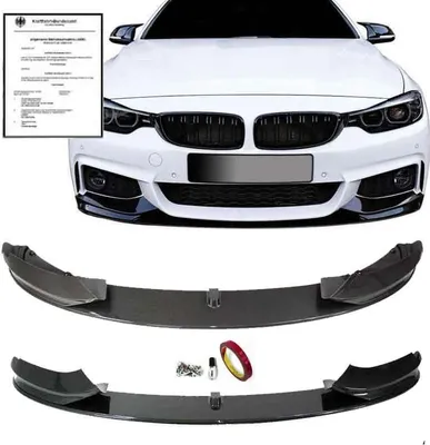 Produktbild von Front Spoiler Ansatz Lippe Carbon glänzend passend für BMW 4er F32 F33 F36