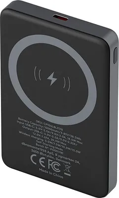 Produktbild von dbramante1928 CP10SLBL7178, 10000 mAh, Kabelloses Aufladen, 3,85 V, Grau