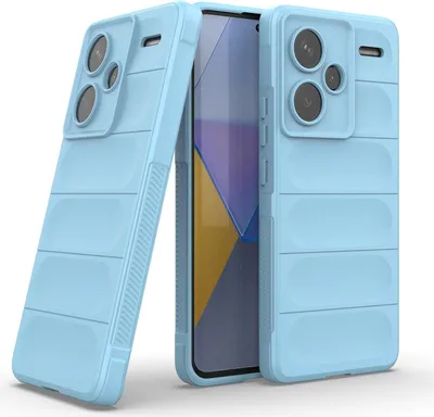Produktbild von Handy Hülle für Xiaomi Redmi Note 13 Pro+ 5G Grip Case Cover Schutzhülle Softgrip Farbe: Hellblau