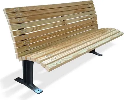 Produktbild von Casa Padrino Parkbank - Stadtbank mit Rückenlehne Naturfarben / Schwarz 180 cm