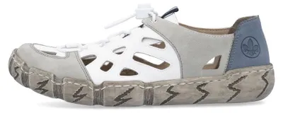 Obrázok produktu pre Rieker dámska obuv slip-on športová kožená teniska s výrezmi elastický pás 940366, veľkosť:40 EU, farba:Multicoloured