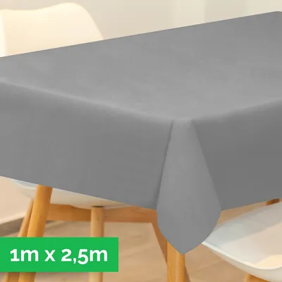 Produktbild von Tischdecke aus stoffähnlichem Vlies, 1m x 2,50m Grau,  100
