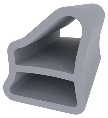 Produktbild von Stahlzargendichtung für Türen mit Stahlzargen - Grau - 10 cm Muster - Türdichtung Stahlzarge - Zugluftschutz Schallschutz Abdichtung