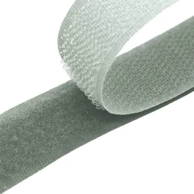 4m Klettband zum Nähen grau 336