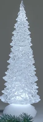 Produktbild von formano Pyramide Baum aus Acryl mit Beleuchtung und Wassereffekten, 32 cm