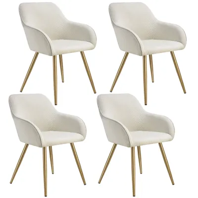 Produktbild von tectake® Esszimmerstuhl Marilyn gepolstert, in Cordoptik 58 x 62 x 82 cm