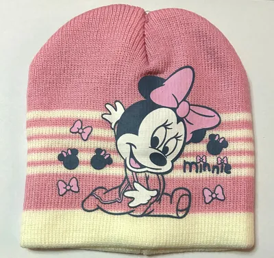 Produktbild von Minnie Maus Baby Winter Mütze Kinder Mädchen Strickmütze Beanie 48 rosa